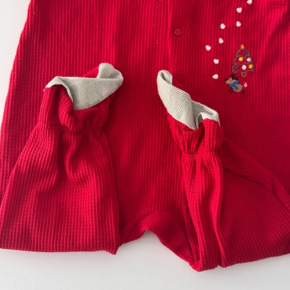 Carters Vintage Red Christmas Pajamas Size 12-18M